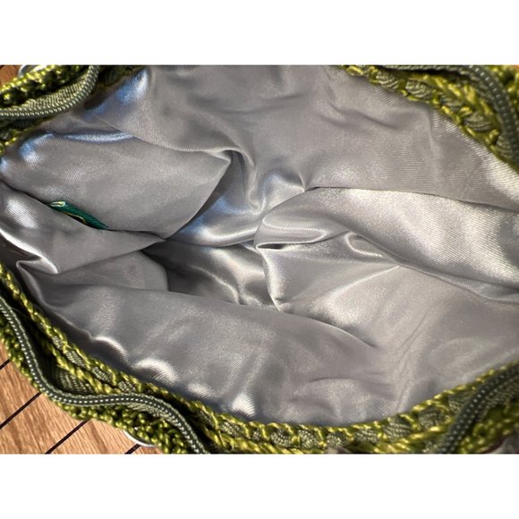 Neide Ambrósio Pretinha Clutch Army Green Silver Pop Tabs Wristlet - Picture 5 of 5